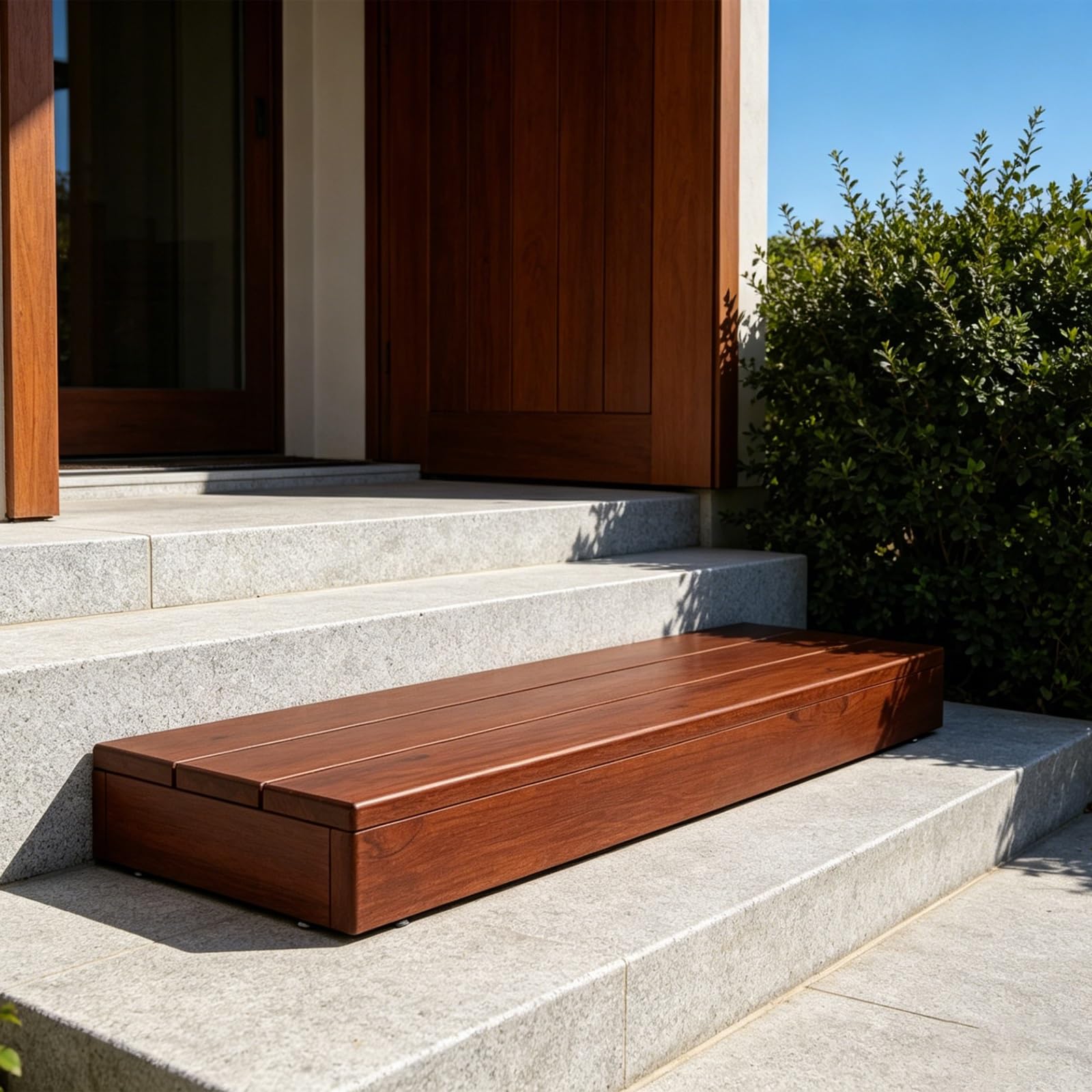 Marche extérieure en Bois Marchepied Extérieur pour Maison, Plateforme en Bois De 12 À 15 Cm De Haut pour Entrée De Chambre, Porche Ou Salle De Bain(H 8'',28x12in/70x30cm)