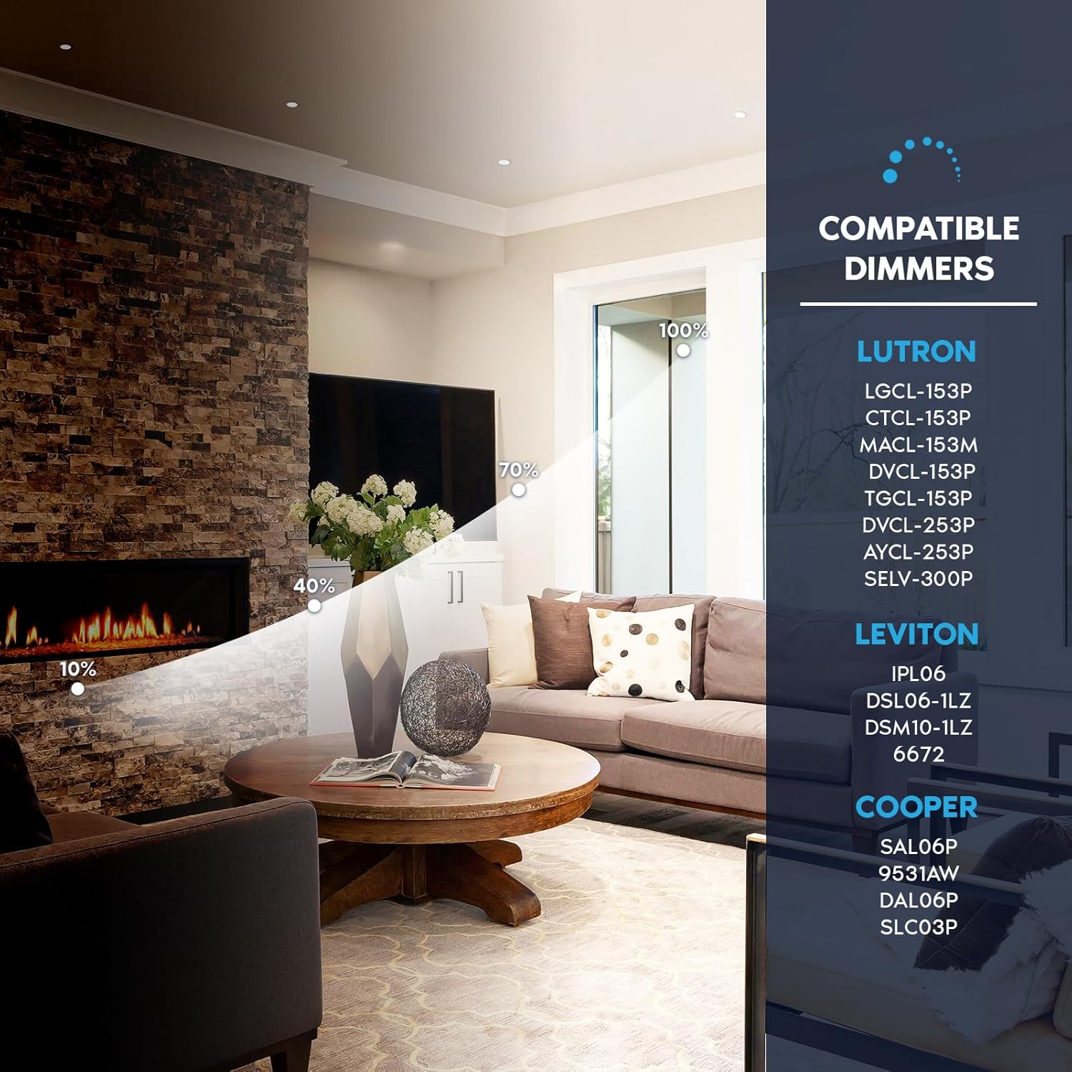 LUXRITE 1 Inch LED Trimless Recessed Spotlight, 10W, 850LM, 5CCT Selectable 2700K-5000K, 38° Beam Angle, Dimmable, Push-n-Lock Spotlight, CRI 90, Damp & IC Rated, Plaster Downlight, ETL White