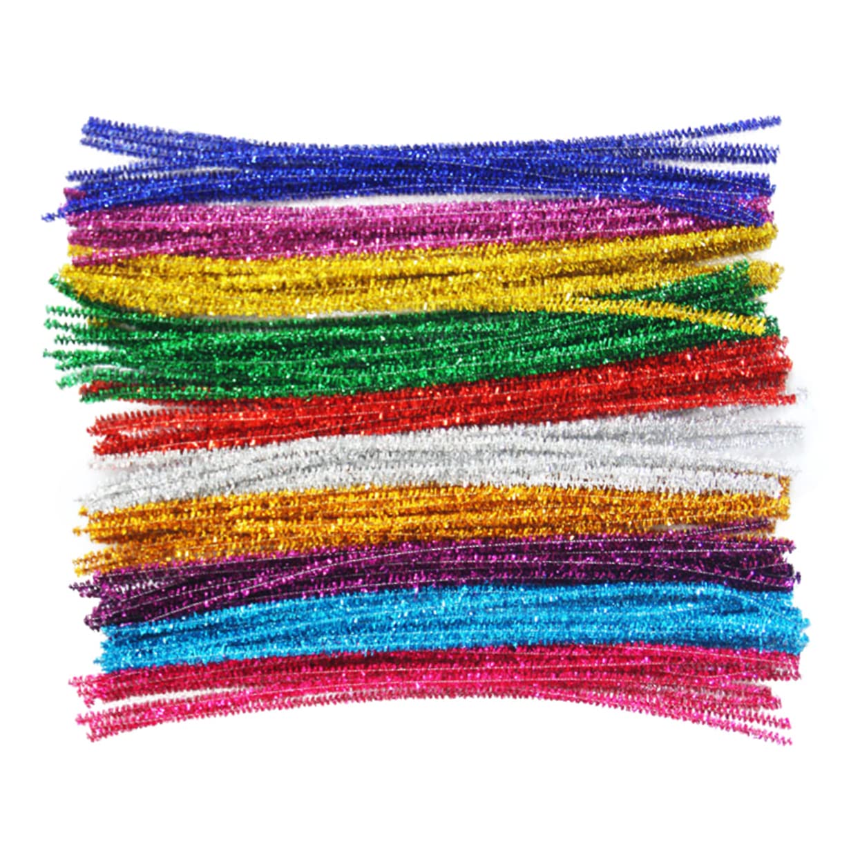 Housoutil 400Pcs Colorful Bendable Glitter Sticks Creative Twisted Bar for Adults for DIY Crafts Birthday Decorations and Imaginative Play Mixed Color