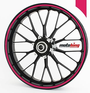 Motoking Adhesivos Llantas 360 °, Colores Mate/Rueda Completa/Desde 15" hasta 18"/Color y Ancho Opcionales