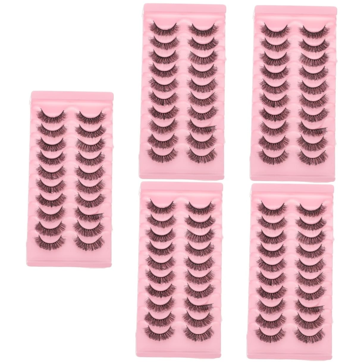 Housoutil 50 Paires De Faux Cils Extensions De Grappes De Cils Faux Cils Complets Vaporeux Individuels Cils Imitation Maquillage Accessoires Miss