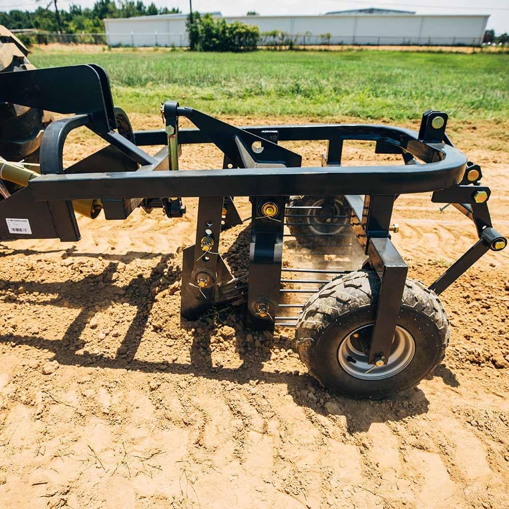 Titan Attachments 3 Point Single-Row Potato Digger, PTO Powered Cat 1 Tractor Attachment with Rear Discharge, Tow-Behind Potato Harvester with Adjustable Digging Depth and Wheelbase Width