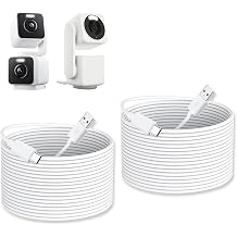 2 Pack 33ft/10m Extension Cable Compatible with WYZE Duo Cam Pan,WYZE Cam Pan v4 Camera,Long USB C Power Extension Cord for Security Camera Outdoor Indoor,24 Hours Continuous Charging