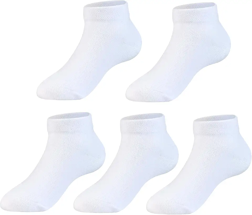 Coziwill Socks Kids Low Cut Socks Boys Seamless Ankle Socks Girls Breathable Cotton Toddler Short Sock 5/8 Pairs