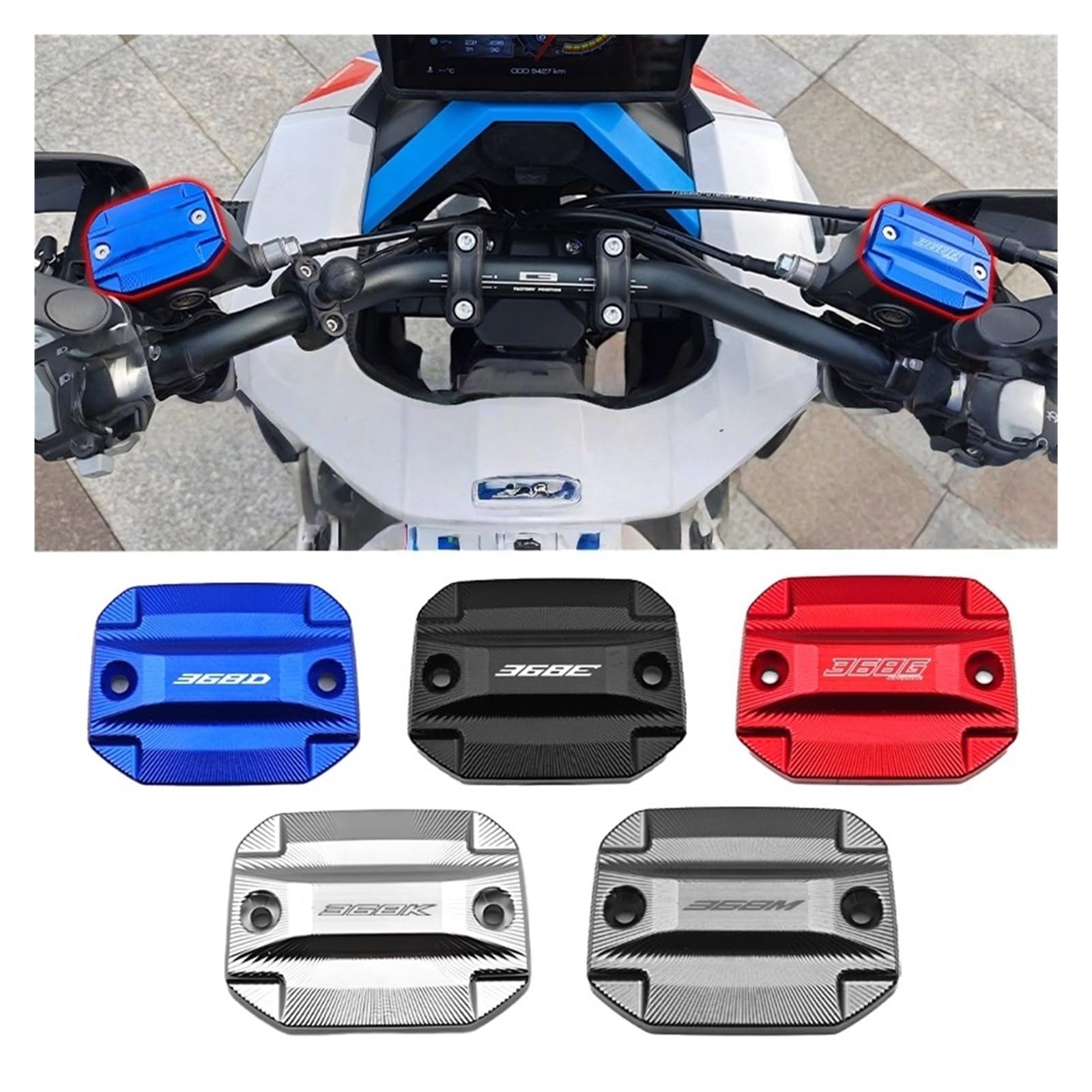 Protezione Coppa Liquido Freni Moto Moto Freno Superiore Pompa Olio Pentola Olio Idraulico Pentola Copertura Decorativa Per ZONTES 368G 368E 368D 368K 368M 400G(368g blue)