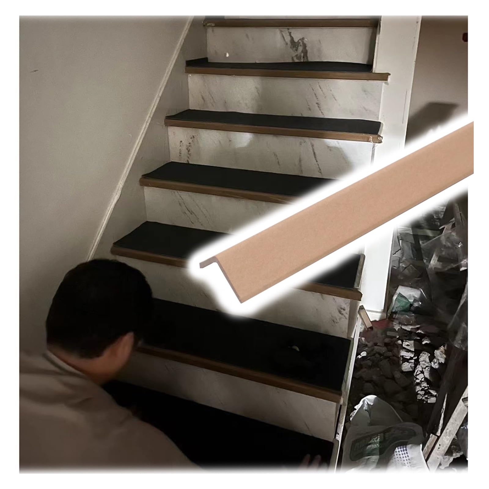 Eckenschutz aus Karton für Treppenhäuser, Kisten, Paletten, robuster Versandschutz, Möbel und Wandkantenschutz