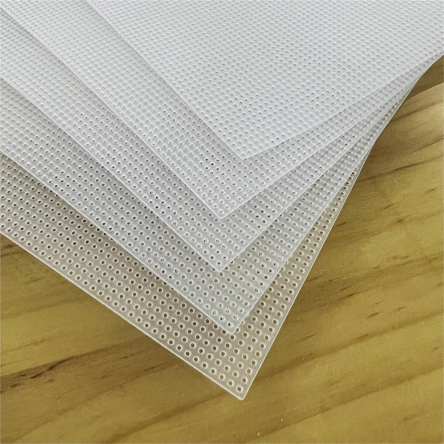 Plastic Canvas Sheets 5 Pcs Clear Transparent Plastic Canvas Fabric for Cross Stitch Ornament DIY Handmade Needlework