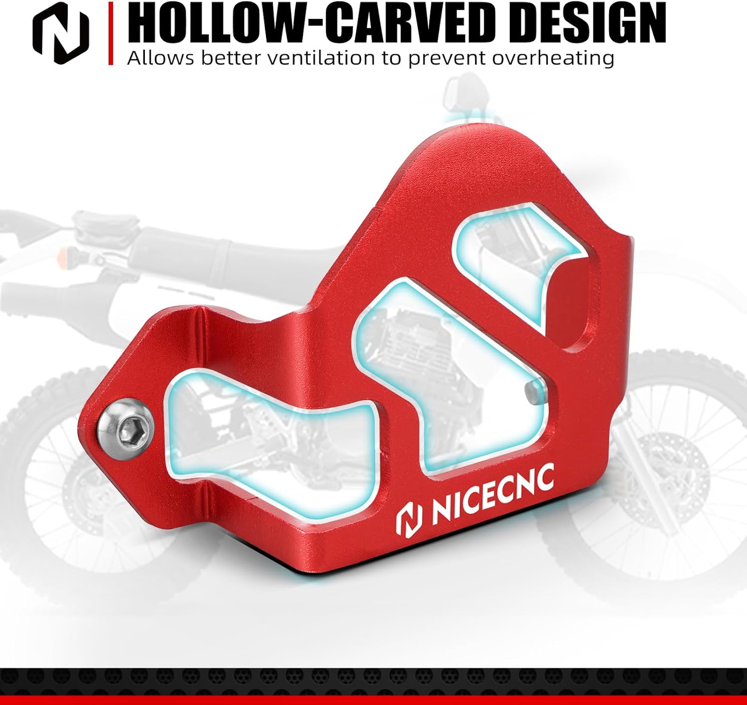 NICECNC Rear Caliper Guard & Oil Level Gauge Compatible with Honda XR650L 1993-2024