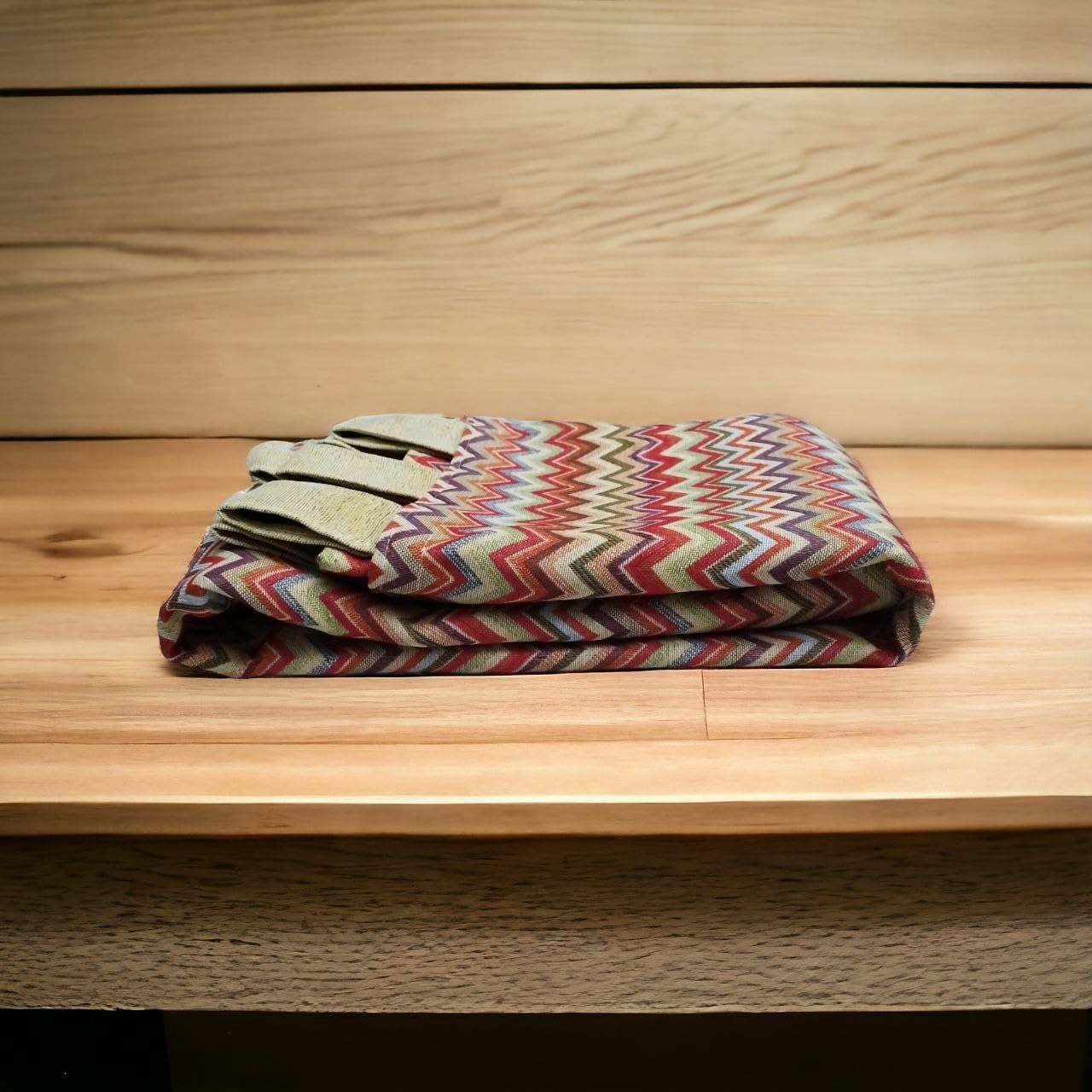 Mercatienda Cortina para Puerta Exterior: Elegancia y Protección para tu Entrada en la Calle 140x260cm - Zigzag. (Rojo)