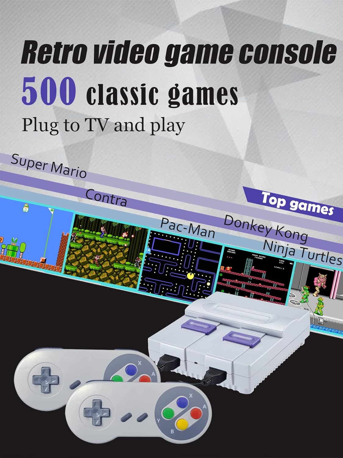 Buy Aidjoin Retro Game Console, Built in 500 Classic Nostalgic Games