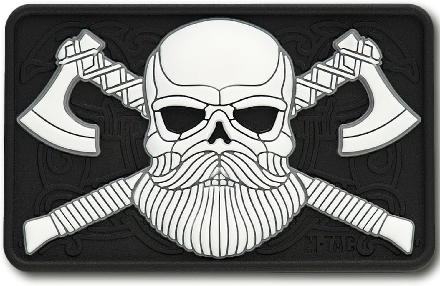 M-Tac Tactical Beard Skull Patch - Morale Patch for Military Gear Army Patches for Clothes, Jackets, Backpacks, Hats Patch with Hook Fasteners