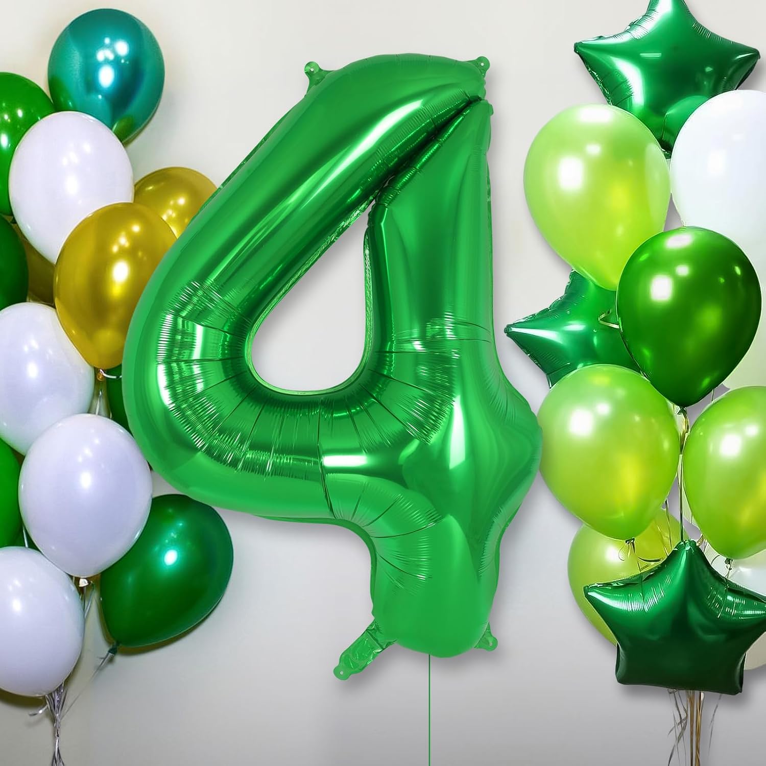 Dark Green Number 4 Balloon 40 Inch, Big Large Foil Helium Number Balloons, Giant Mylar Number 4 Balloons for 4 Year Old Birthday Party Decorations Supplies Anniversary - Image 2