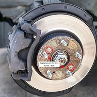 Vista 6 de 12 piezas de tornillos de rotor de disco de freno de acero inoxidable, 93600-06014-0H, kit de pernos de hardware de retención para delantero