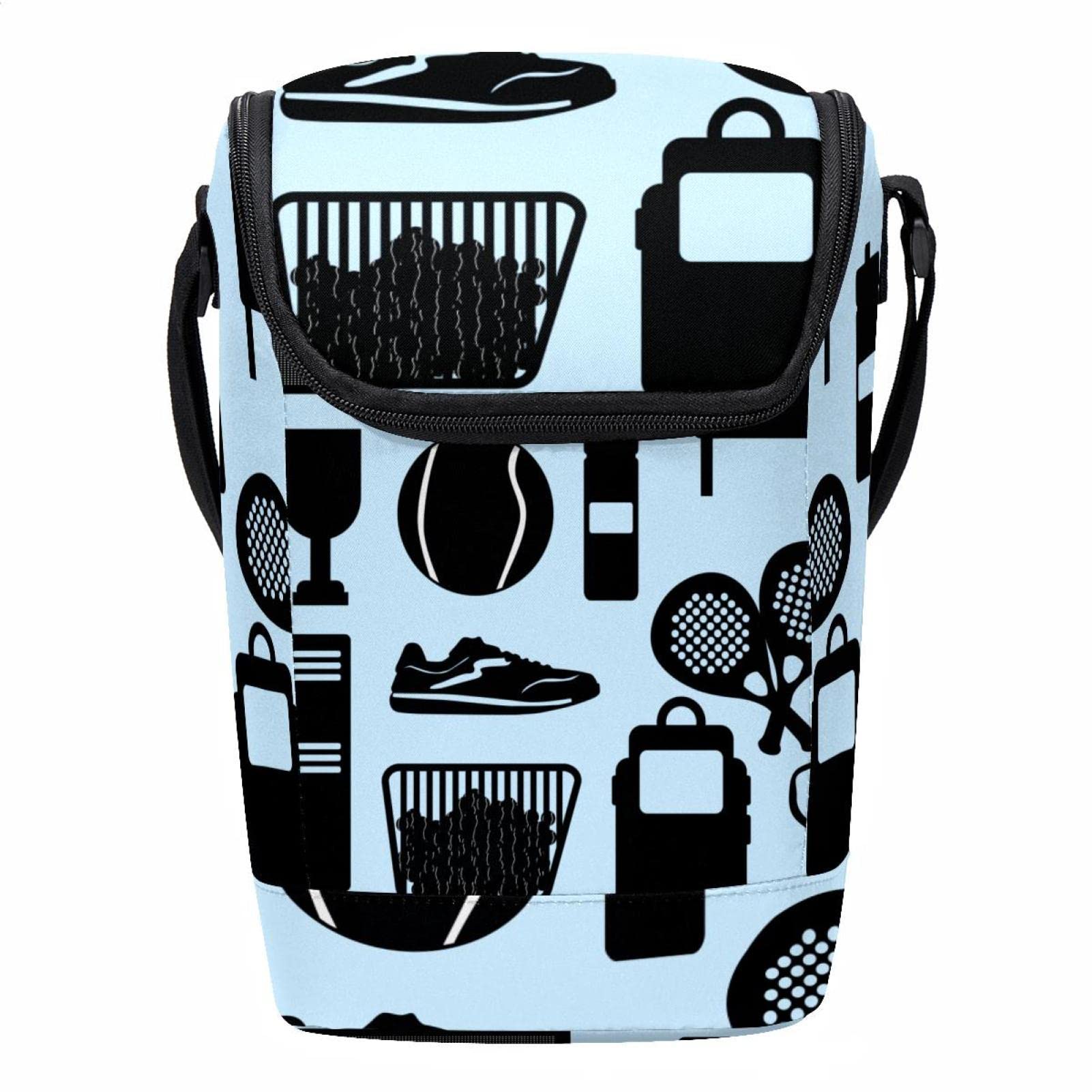 Bolsa de almuerzo negra unisex para trabajo y escuela