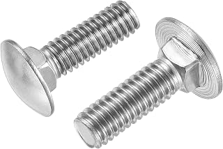 uxcell 5/16-18x1" Carriage Bolt Round Head Square Neck 304 Stainless Steel 20pcs