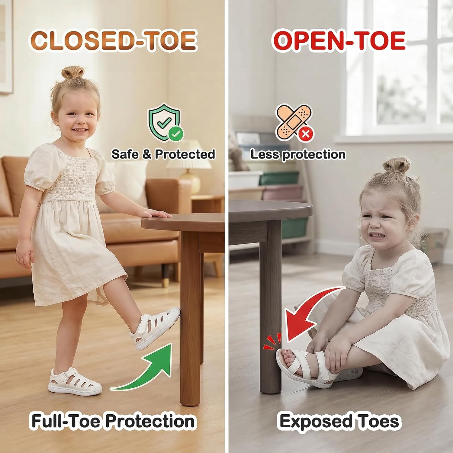 Boys Girls Barefoot Fisherman Sandals Kids Leather Walking Flats