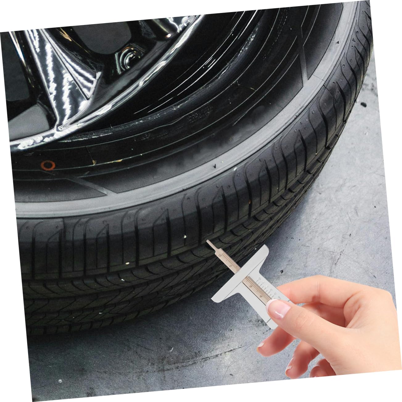2pcs Tire Tread Depth Gauge Portable Car Gauge for Accurate Measurement