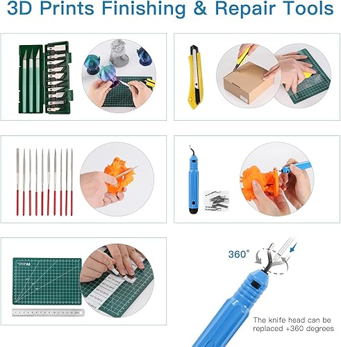 Miniatura 3 de Sovol Kit de herramientas para impresora 3D, 78 piezas de accesorios de impresora 3D con kit de limpieza de boquilla, kit de destornilladores
