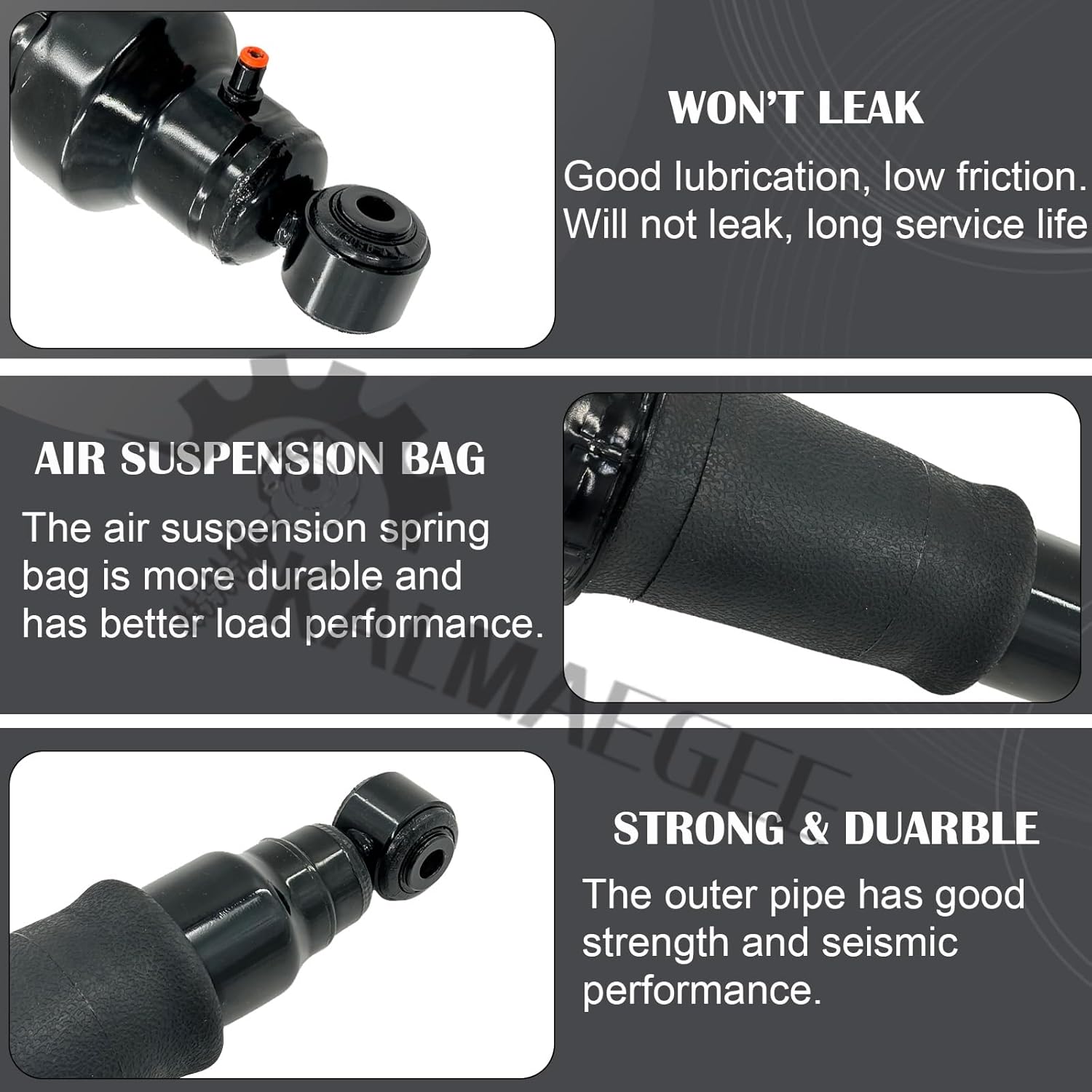 2PCS Rear Air Suspension Shock Absorber Struts Compatible with Infiniti QX56 JA60 2004-2010, for Nissan Armada WA60 2005-2015