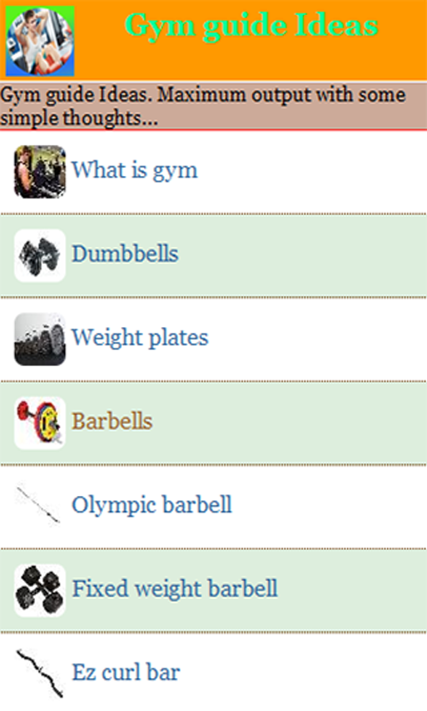 Example Gym Guide 101 Gym guide Ideas:Amazon.com:Appstore for Android