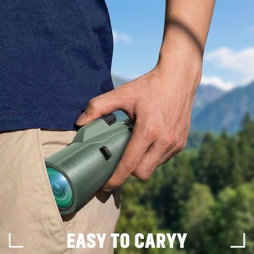 Miniatura 4 de Telescopio monocular para exteriores de 12 x 50 con adaptador de teléfono para observación de estrellas, observación de aves, caza,