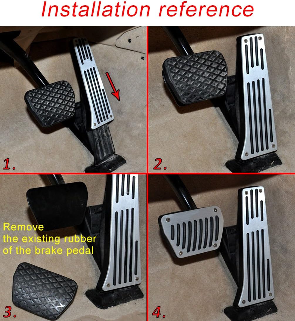 Brake Clutch Gas Throttle Pedal Cover Compatible for Mini Cooper MT Model Accessories (Fit R52, R53, R55, R56, R57, R58, R59, F55, F56, F57 etc)