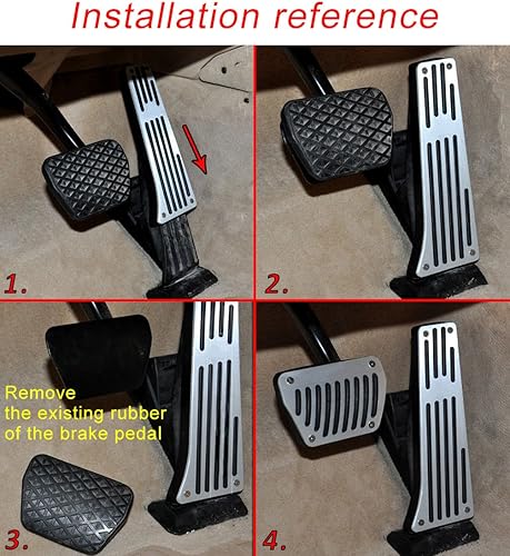 Miniatura 7 de Cubierta del pedal del acelerador de gas del embrague de freno compatible con accesorios del modelo Mini Cooper MT (se ajusta a R52, R53, R55, R56,