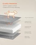 Feandrea Orthopaedic Dog Sofa Bed, M Dog Bed with Raised Sides, Egg Crate Foam, Removable and Washable Cover, Non-Slip Bottom, Water-Resistant Lining, Dove Gray, 76 x 51 x 16 cm UPGW321GD01