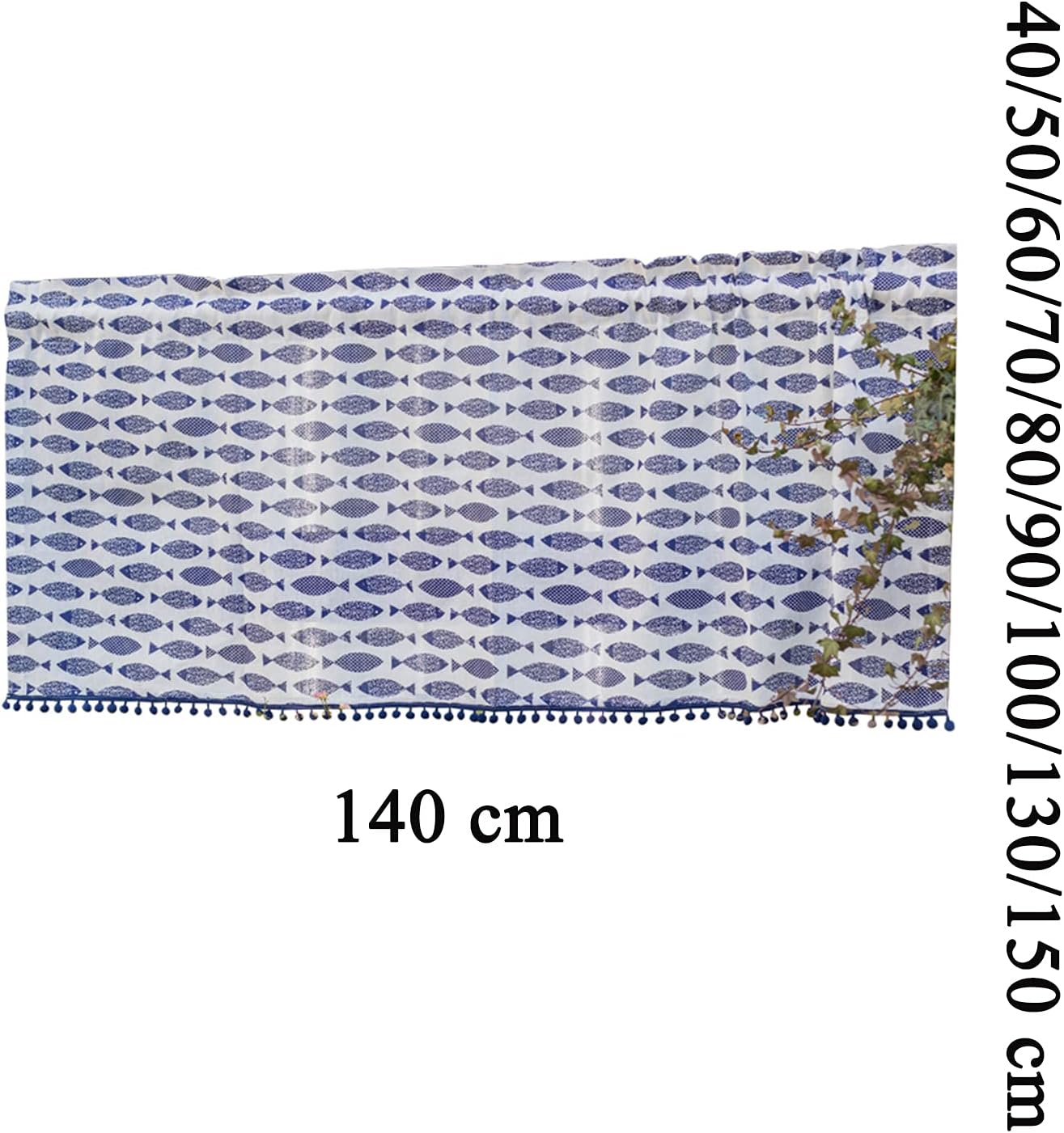 Tier Curtains,Kitchen Curtains Made of Cotton and Linen with Hairballs,Café Curtains Country Style,Bistro Curtains Valance for Small Windows Kitchen Café Bedroom Living Room Wardrobe Short Curtain