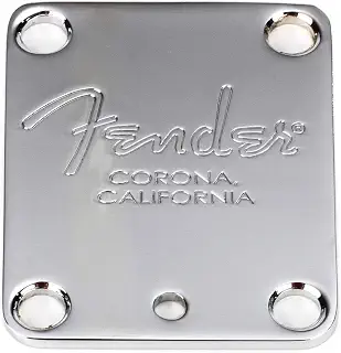 Fender パーツ 4-Bolt American Series Guitar Neck Plate with "Fender® Corona" Stamp