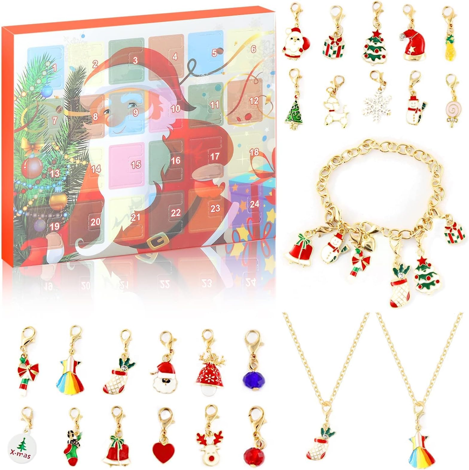 AVAKY Adventskalender 2025 Für Mädchen - 24 Schmuckstücke Zum Selbermachen