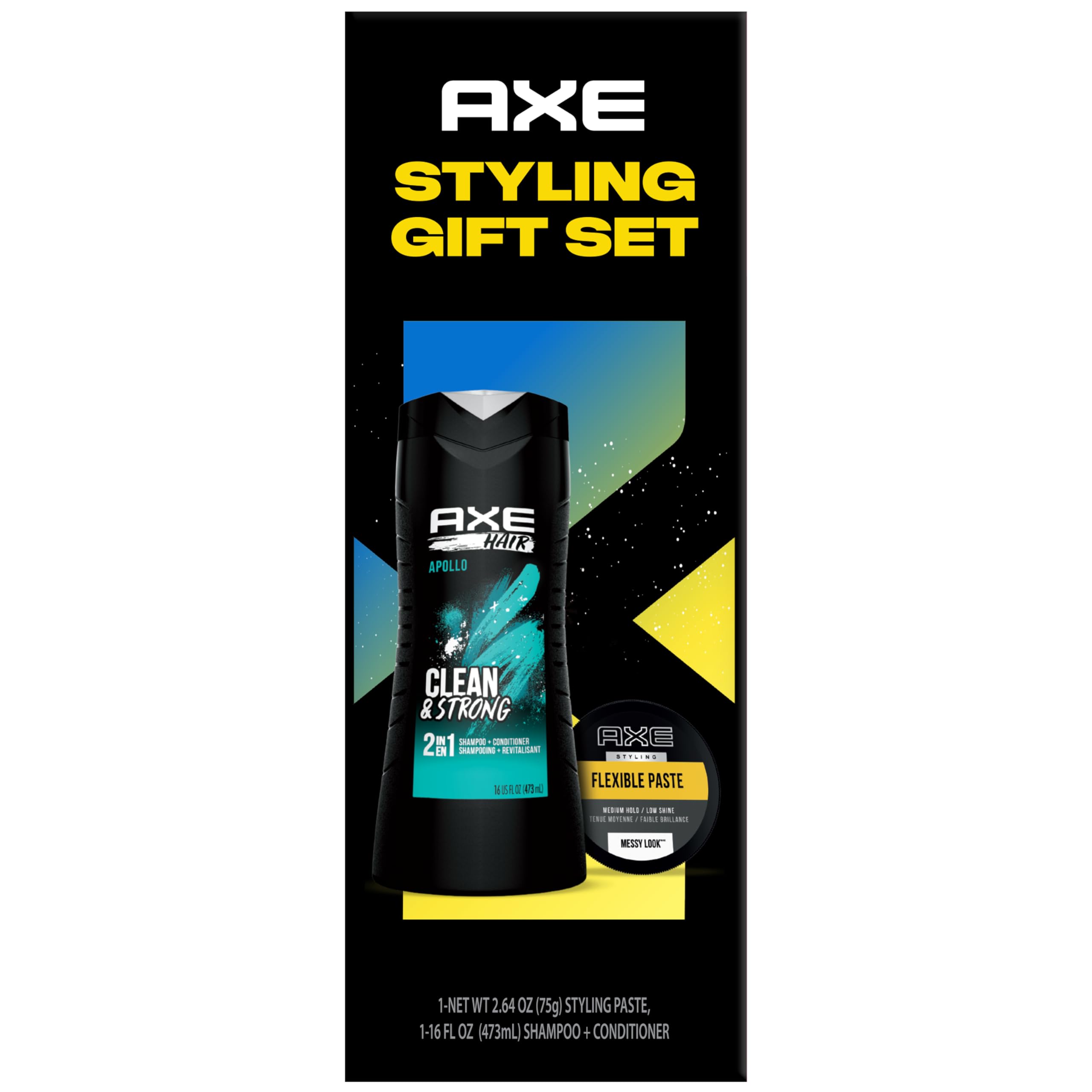 Amazon.com: AXE Men's Hair Styling Set – Apollo Clean & Strong 2