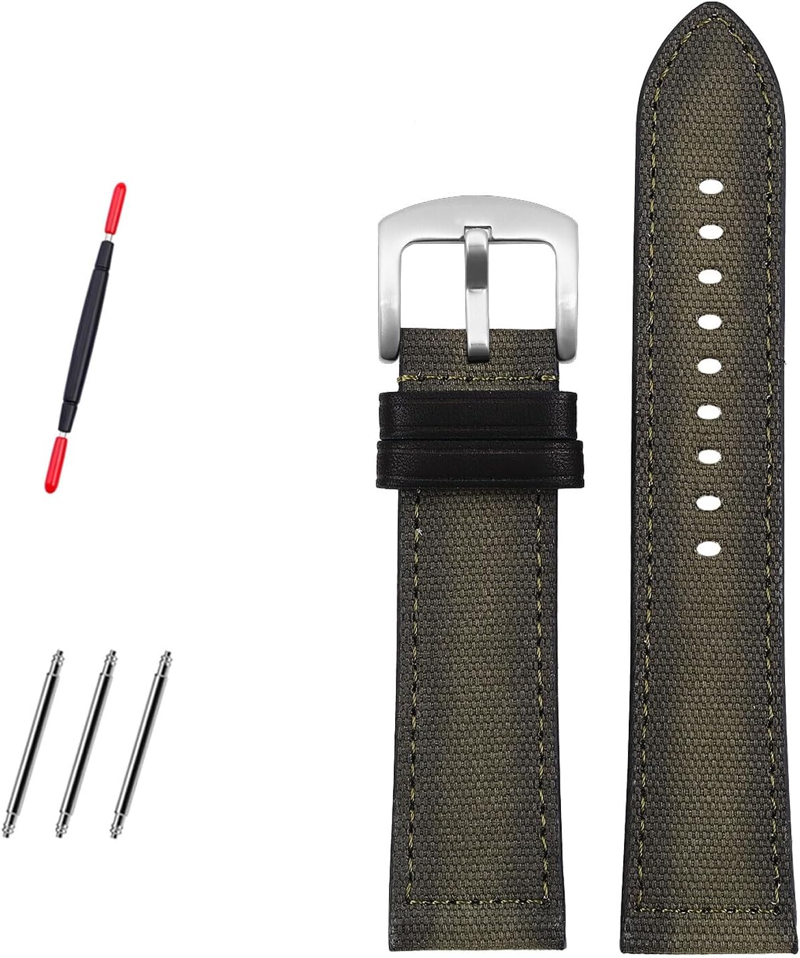 Compatible with SEIKO 5 GMT Black Blue Water Ghost SSK001K1 soft nylon waterproof watch strap men's 22mm