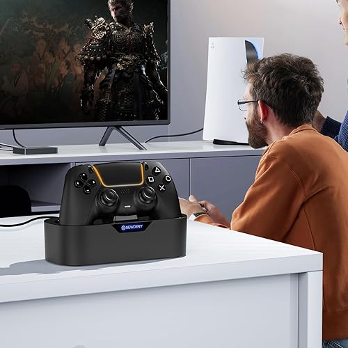 Miniatura 8 de NEWDERY PS5 Controller Charger Station, Fast Charging Dock for PlayStation 5 Controllers, Single Controller Charging Stand Replacement for PS5 Negro