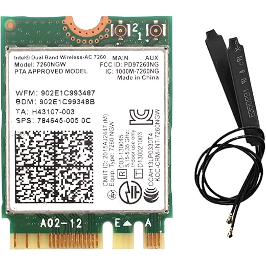 Fenvi 7260NGW Wi-Fi 5 M.2 Card 1200 Mbps