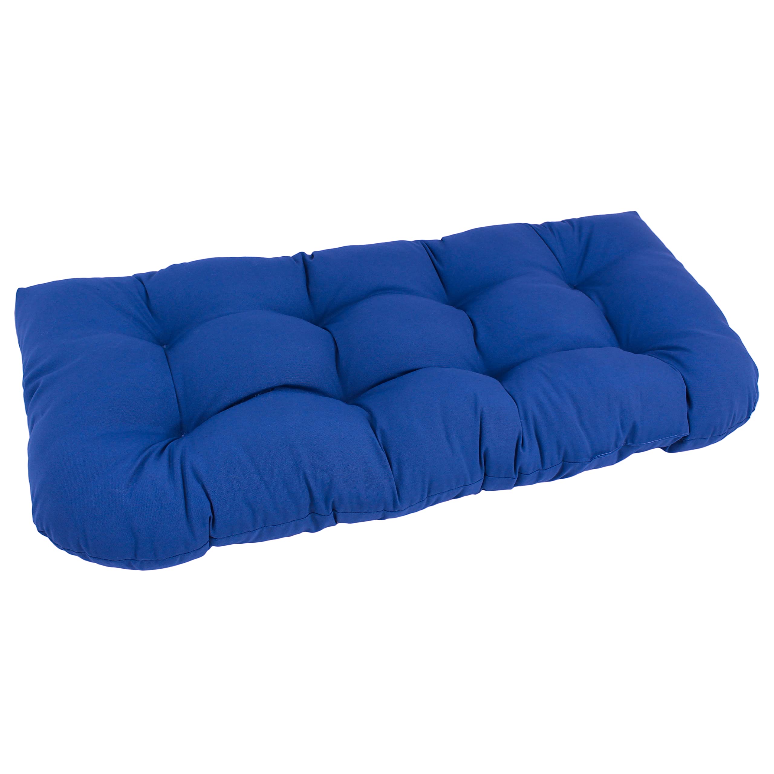 Blazing Needles Twill Rounded Back Loveseat Cushion, 42" x 19", Royal Blue