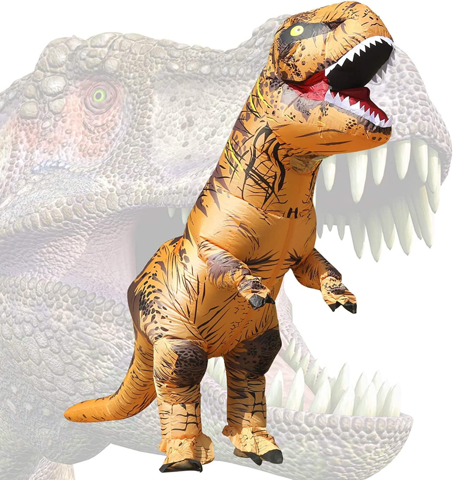 SYOSI Dinosaur Costumes for Adults, Blow up Dinosaur Costume Adult Size, Inflatable Dinosaur Costume Adult Dinosaur Costume T rex Costume for Adults