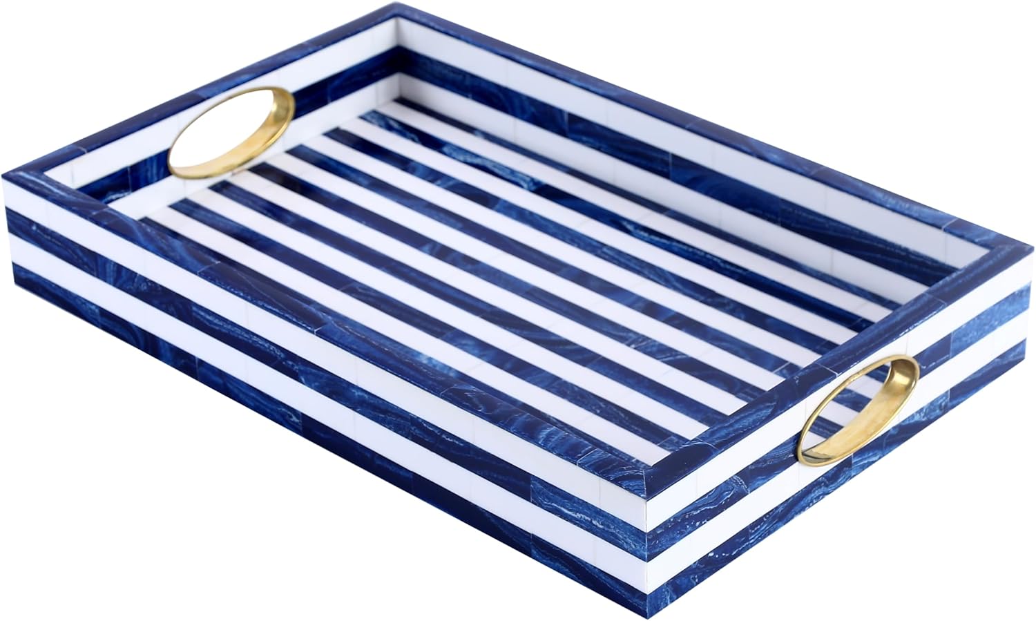 Handicrafts Home Bishop Inspired Decorative Tray - Boho Farmhouse Coffee Table Decor for Living Room and Display - Modern Scandinavian Centrepieces & Stylish Home Accents, Ottoman Tray, 11x17 Inches