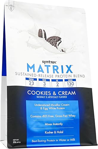 Miniatura 4 de Syntrax Nutrition Batido de suero de leche, mezcla de proteína de suero de leche filtrada en frío y sin desnaturalizar, batido de galletas y crema,