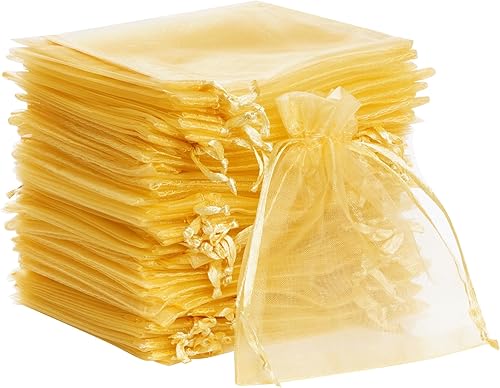 100 bolsas de organza de satén con cordón, bolsa de organza para el día de la madre, día de San Valentín, Halloween, bolsas de dulces, boda, fiesta,