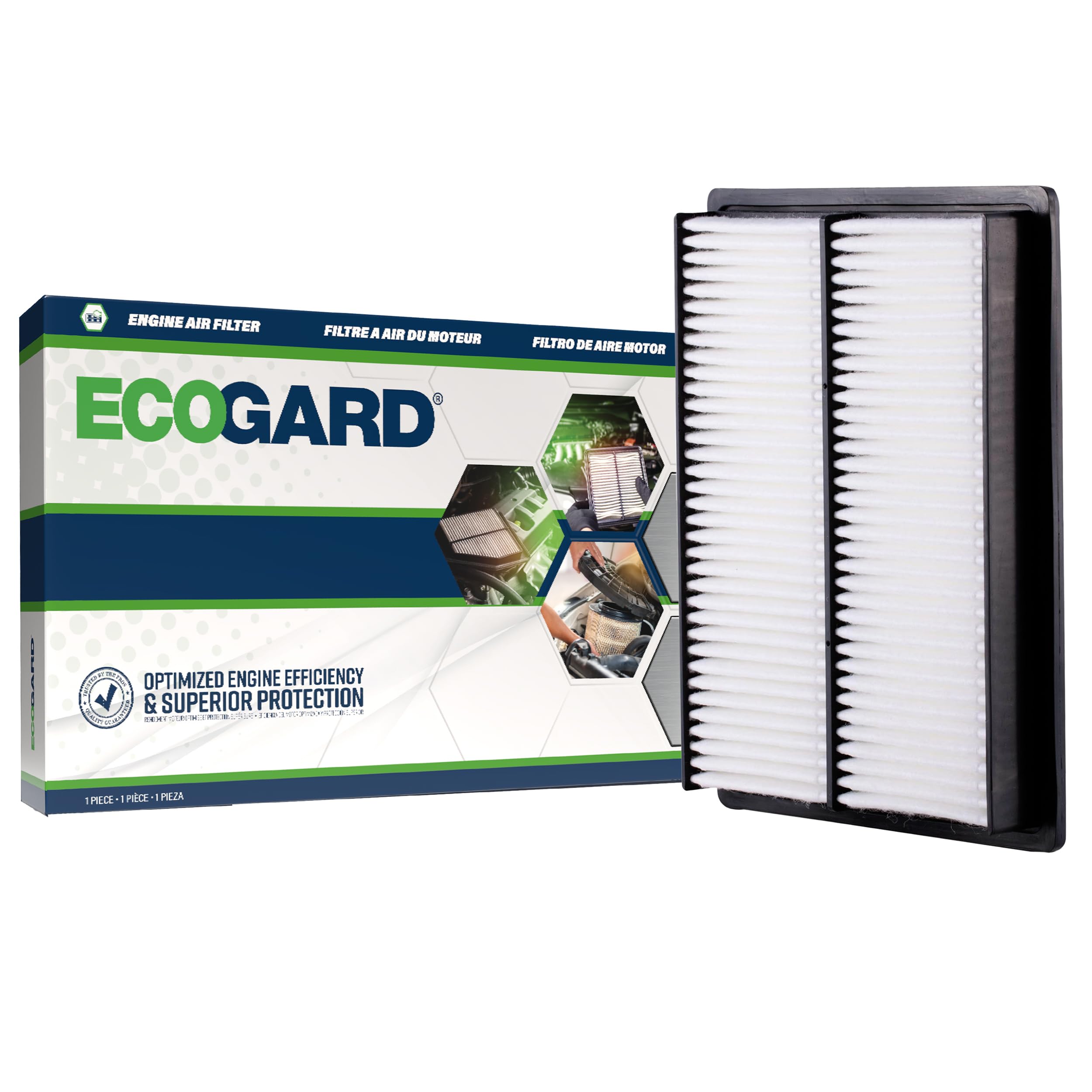 Ecogard XA4675 Premium Engine Air Filter Fits Infiniti Q50 3.0L 2016-2019, Fx35 3.5L 2008-2012, Qx70 3.7L 2014-2017, Q60 3.0L 2017-2019, Fx37 3.7L 2013, M56 5.6L 2011-2013, Fx50 5.0L 2009-2013