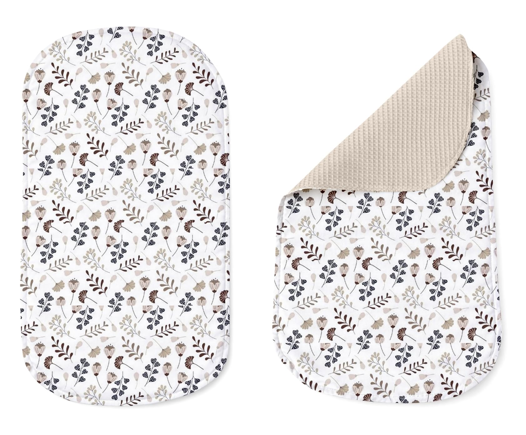 Babynest Nestchen Baby Set für Neugeborene – 5-teilig – Kuschelnest aus 100% Baumwolle & Waffelpique – Babykokon tragbar – für Babybett, Kinderbett & Kinderwagen – OEKO-TEX - Zweige und Sand