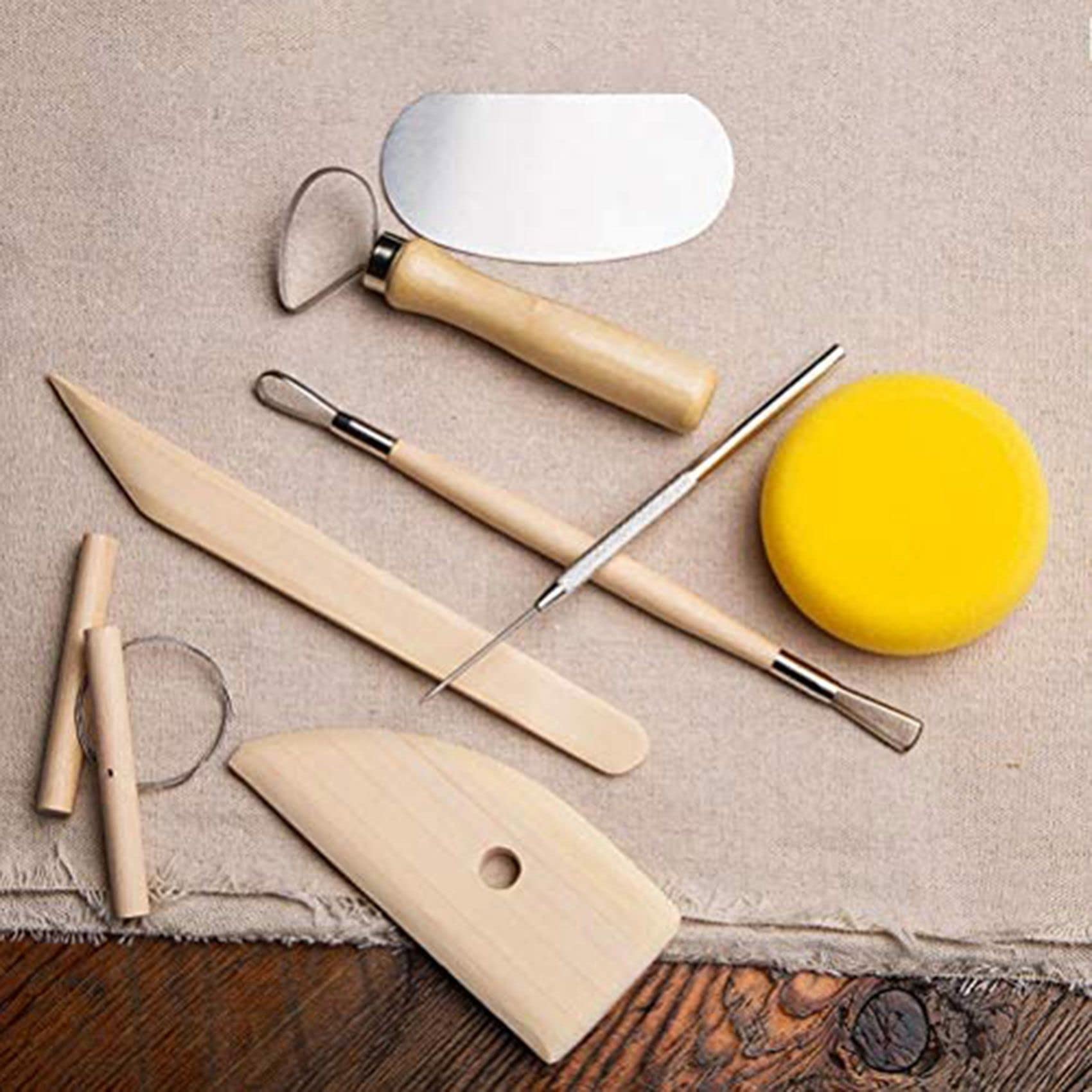 Set 8 Strumenti Per Scolpire L'argilla, Accessori In Metallo Con Impugnatura In Gomma, Per Ceramica E Modellismo - 3