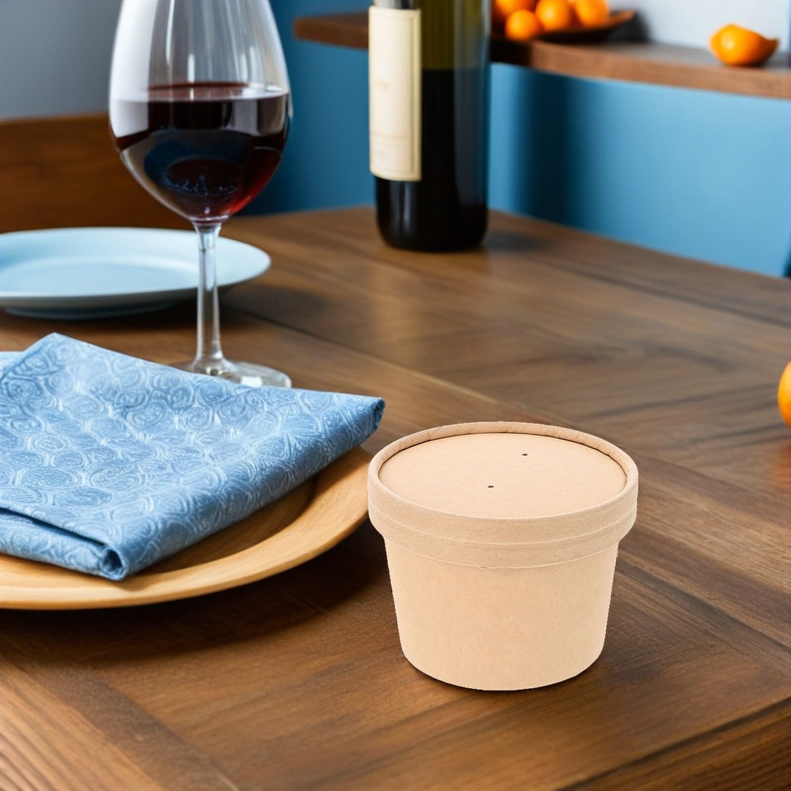 Coppette di Carta 8oz per Gelato e Yogurt, Confezione da 10 Pezzi