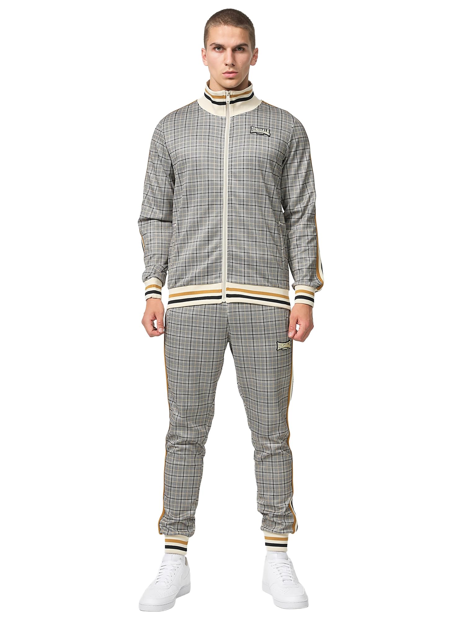 Lonsdale Men's athboy Track Suit, Sand/Brown, M