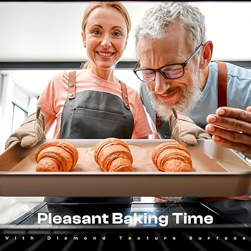 Miniatura 6 de Juego de 8 sartenes para hornear, juegos de utensilios para hornear para cocinar antiadherentes, juego de bandejas para hornear, bandejas para