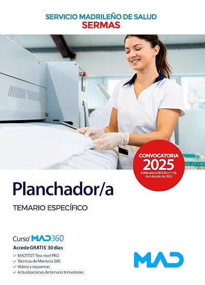 Planchador/a del Servicio Madrileño de Salud . Temario Es Pecí
