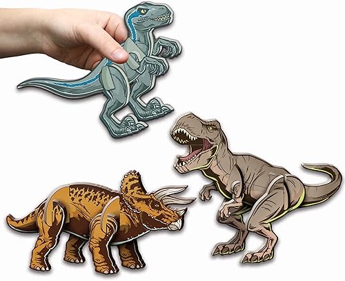 Miniatura 4 de Tara Toys Jurassic World Dominion Wood Dinosaur Activity - Rompecabezas de construcción para niños - Juego de juguetes de madera para niños a partir