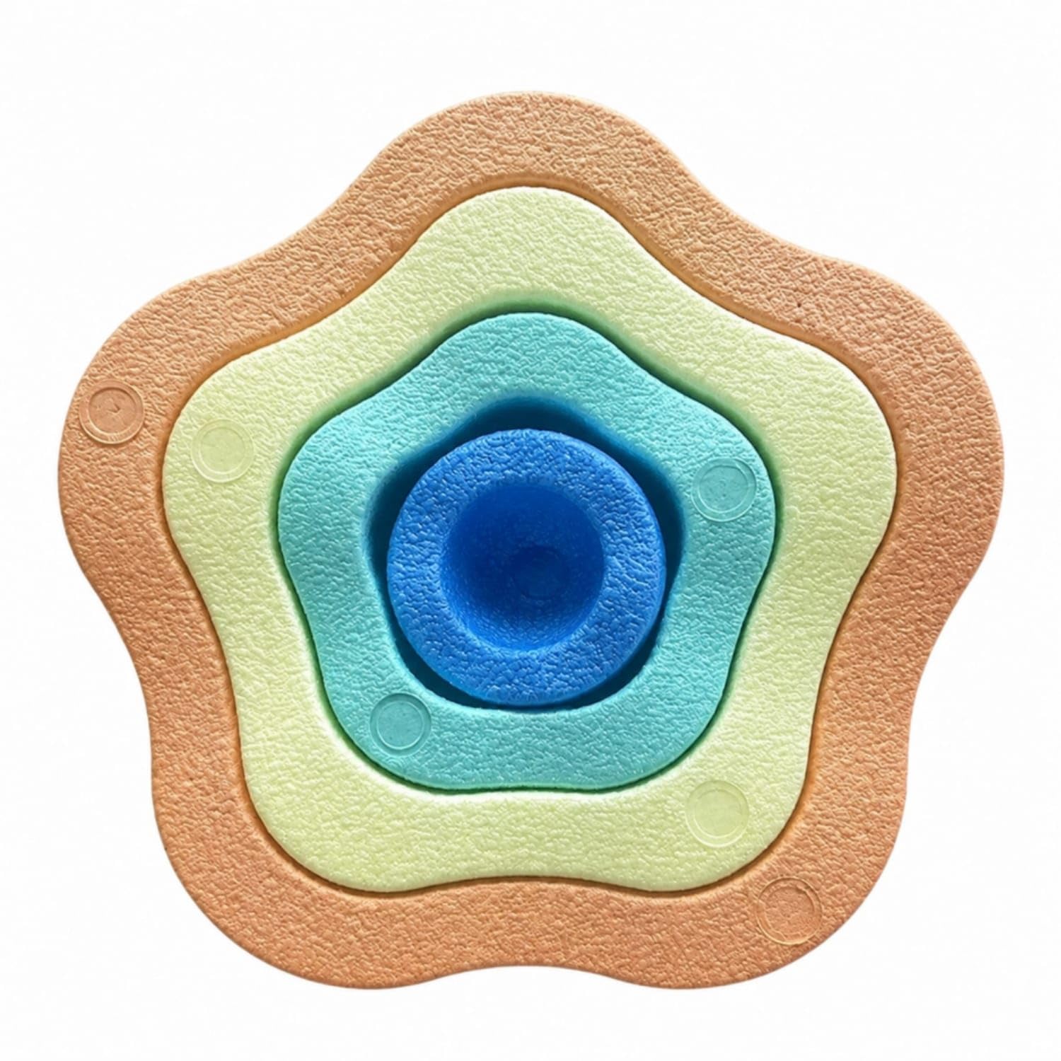 4 Pieces Indoor Balance Stepping Stones Non-Slip Stepping Stones with Textured Surface Nested Toy Stable for Toddlers, Children, Obstacle Course, Playroom, Classroom, YLW Flower Stone-image-34