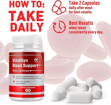 Vitalsyn Blood Support Capsules, Advanced Formula Supplement (60 Capsules)